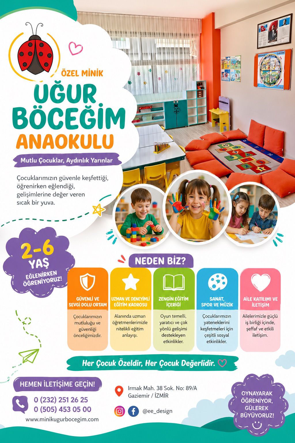 İzmir Gaziemir Anaokulu ve Kreş Hizmetlerinde Güvenin Adresi